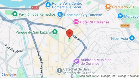 Apartments for rent i Ourense - kort over placeringen