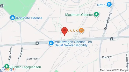 Apartments for rent i Odense V - kort over placeringen