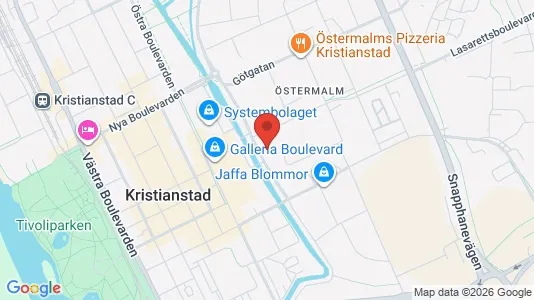 Rooms for rent i Kristianstad - kort over placeringen