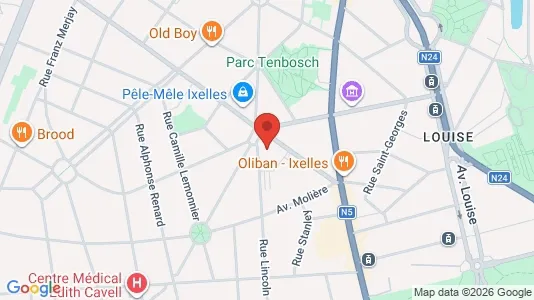Apartments for rent i Brussels Elsene - kort over placeringen