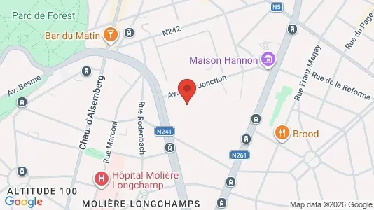 Apartments for rent i Brussels Vorst - kort over placeringen