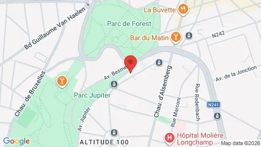 Apartments for rent i Brussels Vorst - kort over placeringen
