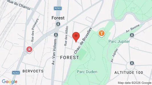 Apartments for rent i Brussels Vorst - kort over placeringen