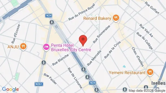 Apartments for rent i Brussels Elsene - kort over placeringen