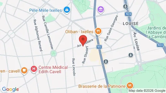 Apartments for rent i Brussels Elsene - kort over placeringen