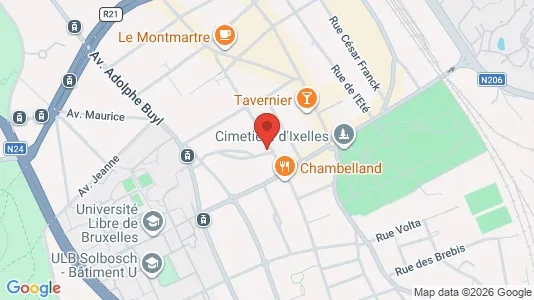 Apartments for rent i Brussels Elsene - kort over placeringen