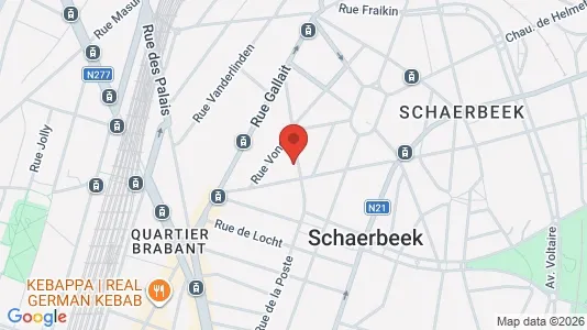 Apartments for rent i Brussels Schaarbeek - kort over placeringen