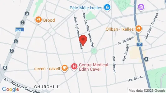 Apartments for rent i Brussels Ukkel - kort over placeringen