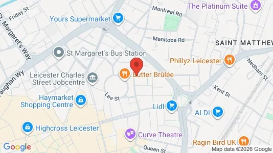 Apartments for rent i Leicester - Leicestershire - kort over placeringen