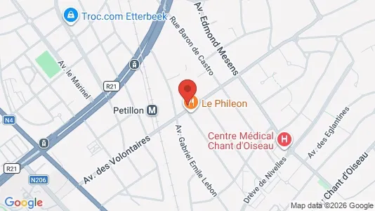 Apartments for rent i Brussels Etterbeek - kort over placeringen