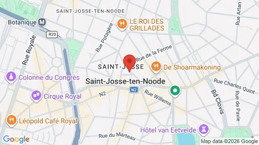 Apartments for rent i Brussels Sint-Joost-ten-Node - kort over placeringen