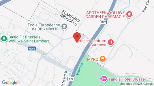 Apartments for rent i Brussels Sint-Lambrechts-Woluwe - kort over placeringen