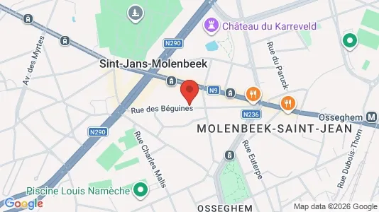 Apartments for rent i Brussels Sint-Jans-Molenbeek - kort over placeringen