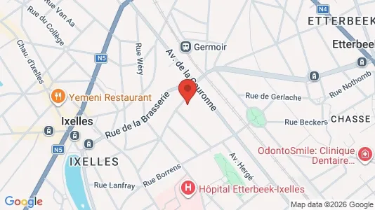 Apartments for rent i Brussels Elsene - kort over placeringen