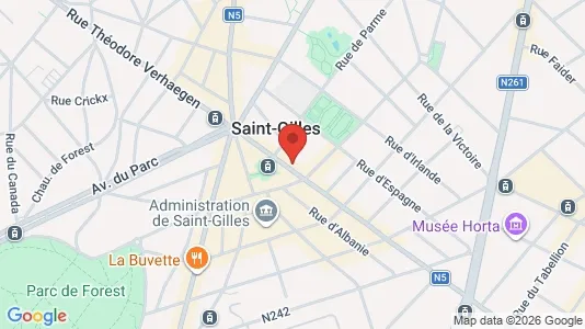 Apartments for rent i Brussels Sint-Gillis - kort over placeringen