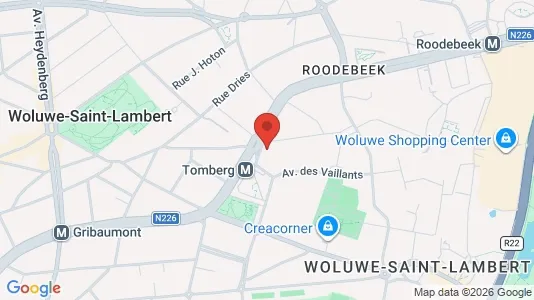 Apartments for rent i Brussels Sint-Lambrechts-Woluwe - kort over placeringen