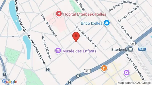 Apartments for rent i Brussels Elsene - kort over placeringen
