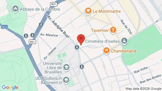 Apartments for rent i Brussels Elsene - kort over placeringen