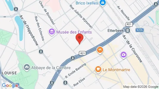 Apartments for rent i Brussels Elsene - kort over placeringen