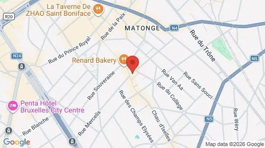 Apartments for rent i Brussels Elsene - kort over placeringen