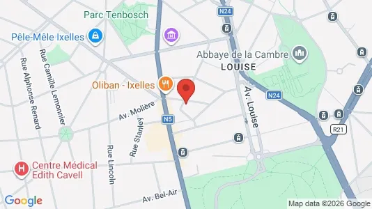 Apartments for rent i Brussels Elsene - kort over placeringen