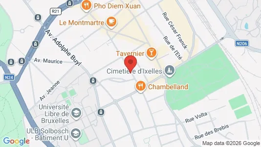 Apartments for rent i Brussels Elsene - kort over placeringen