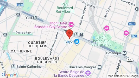 Apartments for rent i Stad Brussel - kort over placeringen