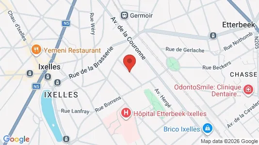 Apartments for rent i Brussels Elsene - kort over placeringen