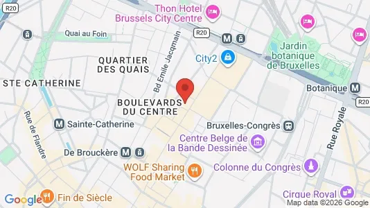 Apartments for rent i Stad Brussel - kort over placeringen