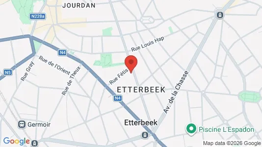 Apartments for rent i Brussels Etterbeek - kort over placeringen