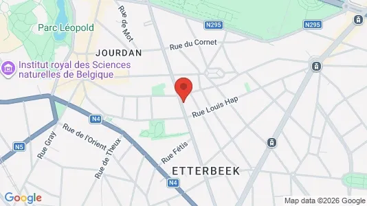 Apartments for rent i Brussels Etterbeek - kort over placeringen