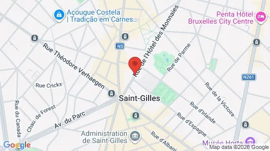 Apartments for rent i Brussels Sint-Gillis - kort over placeringen