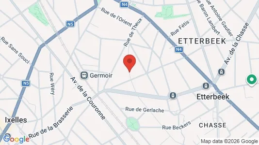 Apartments for rent i Brussels Etterbeek - kort over placeringen
