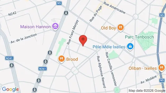 Apartments for rent i Brussels Elsene - kort over placeringen