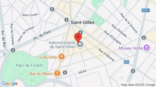 Apartments for rent i Brussels Sint-Gillis - kort over placeringen