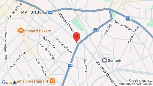 Apartments for rent i Brussels Elsene - kort over placeringen