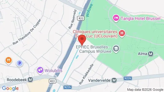 Apartments for rent i Brussels Sint-Lambrechts-Woluwe - kort over placeringen
