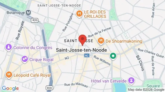 Apartments for rent i Brussels Sint-Joost-ten-Node - kort over placeringen
