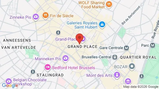 Apartments for rent i Stad Brussel - kort over placeringen