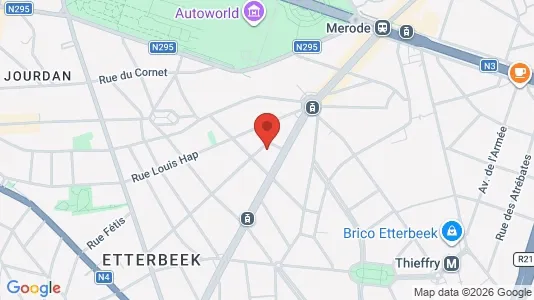 Apartments for rent i Brussels Etterbeek - kort over placeringen