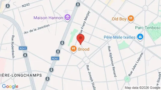 Apartments for rent i Brussels Elsene - kort over placeringen