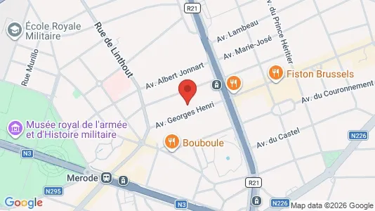 Apartments for rent i Brussels Sint-Lambrechts-Woluwe - kort over placeringen