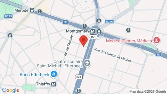 Apartments for rent i Brussels Etterbeek - kort over placeringen
