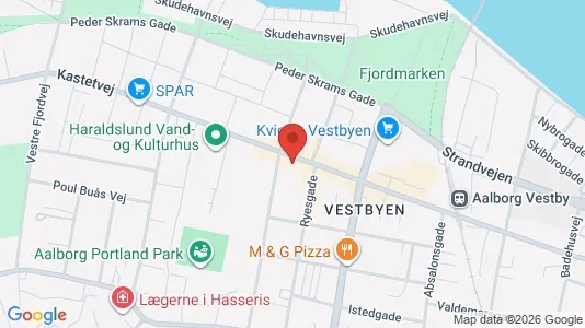 Apartments for rent i Aalborg Center - kort over placeringen