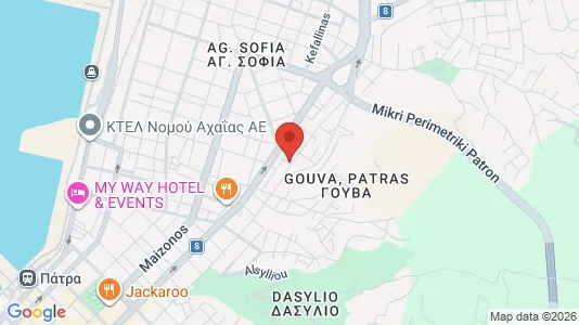 Apartments for rent i Patras - kort over placeringen