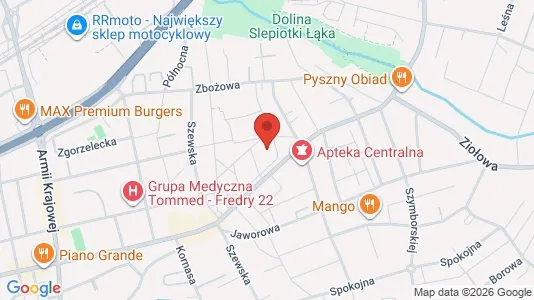 Apartments for rent i Katowice - kort over placeringen