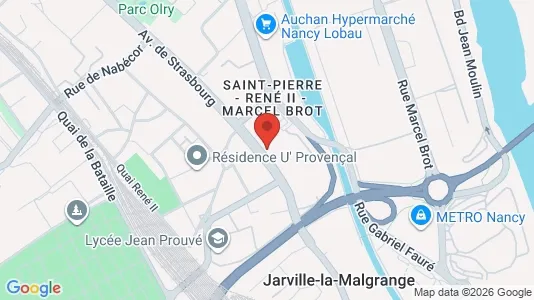 Apartments for rent i Nancy - kort over placeringen