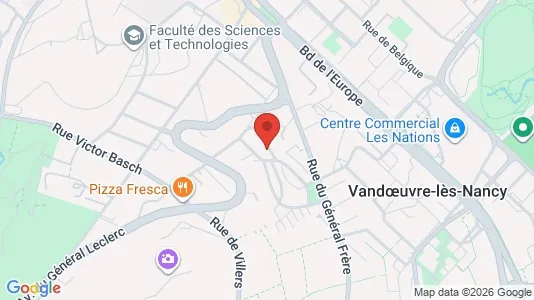 Apartments for rent i Nancy - kort over placeringen