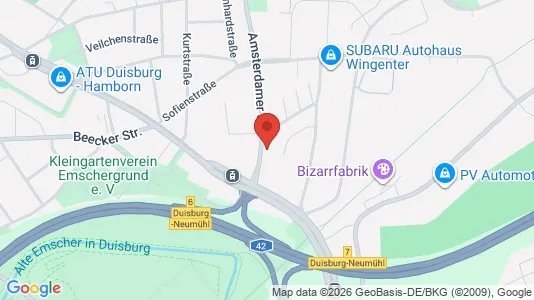 Apartments for rent i Duisburg - kort over placeringen