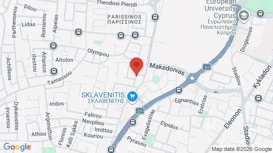 Apartments for rent i Nicosia Egkomi - kort over placeringen